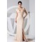 Chiffon Silk like Satin Puddle Train Short Sleeve V-Neck Mother of the Bride Dresses 2040031