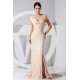 Chiffon Silk like Satin Puddle Train Short Sleeve V-Neck Mother of the Bride Dresses 2040031