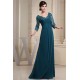 A-Line Chiffon V-Neck 3/4 Sleeve Sequins Appliques Brush Sweep Train Mother of the Bride Dresses 2040032 A-Line Chiffon V-Neck 3/4 Sleeve Sequins Appliques Brush Sweep Train Mother of the Bride Dresses 2040032