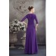 Elegant Half Elbow Length Floor-Length Square Chiffon Long Mother of the Bride Dresses 2040044