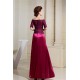 A-Line Half Elbow Length Off-the-Shoulder Mother of the Bride Dresses 2040045