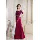 A-Line Half Elbow Length Off-the-Shoulder Mother of the Bride Dresses 2040045