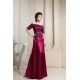 A-Line Half Elbow Length Off-the-Shoulder Mother of the Bride Dresses 2040045