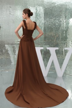 A-Line Handmade Flowers V-Neck Chiffon Mother of the Bride Dresses 2040046