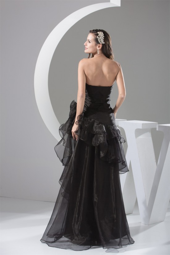 A-Line Sweetheart Handmade Flowers Organza Long Black Mother of the Bride Dresses 2040059 A-Line Sweetheart Handmade Flowers Organza Long Black Mother of the Bride Dresses 2040059