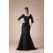 Trumpet/Mermaid Scoop Taffeta Lace 3/4 Length Puddle Train Mother of the Bride Dresses 2040069
