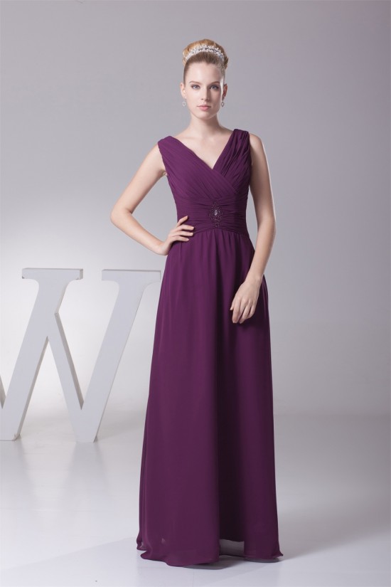 Sheath/Column Pleats Chiffon Silk like Satin Long Mother of the Bride Dresses 2040074 Sheath/Column Pleats Chiffon Silk like Satin Long Mother of the Bride Dresses 2040074