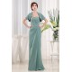 Sheath/Column Short Sleeve Floor-Length Beading Mother of the Bride Dresses 2040079