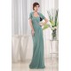 Sheath/Column Short Sleeve Floor-Length Beading Mother of the Bride Dresses 2040079