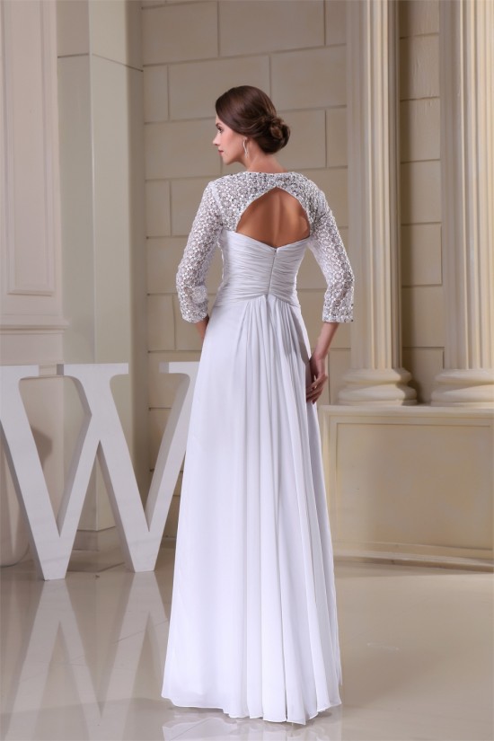 A-Line Sweetheart Chiffon Lace 3/4 Sleeve Most Beautiful Mother of the Bride Dresses 2040099 A-Line Sweetheart Chiffon Lace 3/4 Sleeve Most Beautiful Mother of the Bride Dresses 2040099