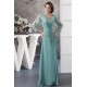 Sheath/Column 3/4 Sleeve Floor-Length Chiffon Lace Mother of the Bride Dresses 2040104