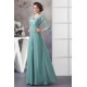 Sheath/Column 3/4 Sleeve Floor-Length Chiffon Lace Mother of the Bride Dresses 2040104