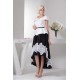 Asymmetrical A-Line Taffeta Lace Applique Mother of the Bride Dresses 2040109