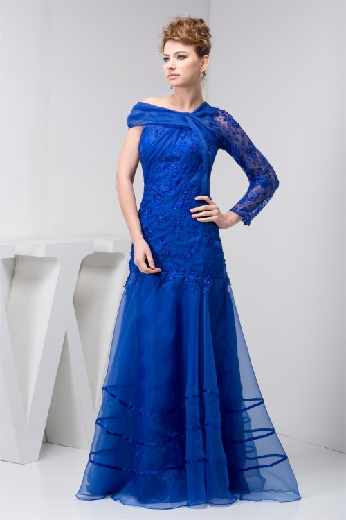 Glamorous Black Long Evening Dress With Split On Sale Off-the-Shoulder main image 1