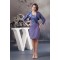Beading Taffeta Lace Knee-Length Strapless Mother of the Bride Dresses with A 3/4 Sleeve Jacket 2040114