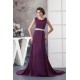 A-Line Beading Scoop Brush Sweep Train Lace Chiffon Mother of the Bride Dresses 2040118