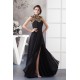 A-Line High-Neck Split Side Chiffon Mother of the Bride Dresses 2040120