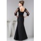 Mermaid/Trumpet Floor-Length Cowl Taffeta Fine Netting Long Black Mother of the Bride Dresses 2040125 Mermaid/Trumpet Floor-Length Cowl Taffeta Fine Netting Long Black Mother of the Bride Dresses 2040125