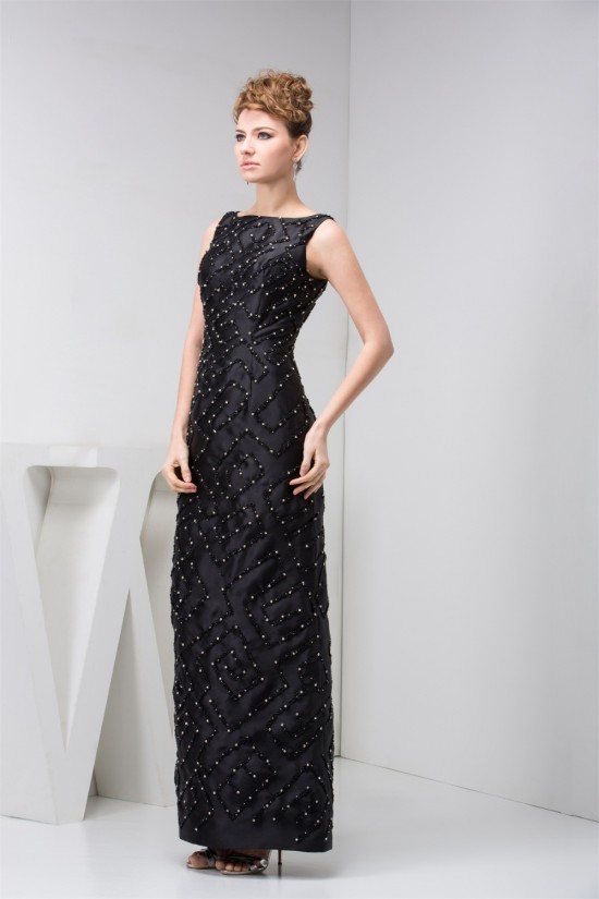 Sheath/Column Ankle-Length Beading Bateau Long Black Mother of the Bride Dresses 2040144 Sheath/Column Ankle-Length Beading Bateau Long Black Mother of the Bride Dresses 2040144