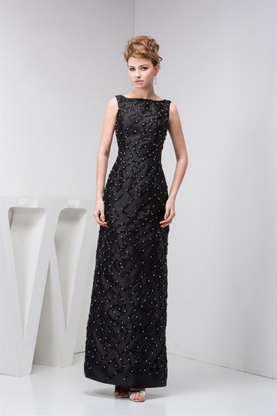 Sheath/Column Ankle-Length Beading Bateau Long Black Mother of the Bride Dresses 2040144 Sheath/Column Ankle-Length Beading Bateau Long Black Mother of the Bride Dresses 2040144