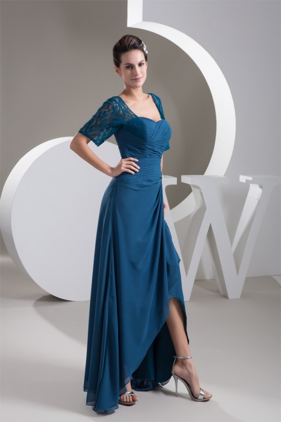 Sheath/Column Scoop Chiffon Lace Short Sleeve Mother of the Bride Dresses 2040147 Sheath/Column Scoop Chiffon Lace Short Sleeve Mother of the Bride Dresses 2040147