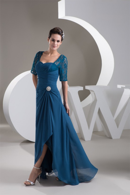 Sheath/Column Scoop Chiffon Lace Short Sleeve Mother of the Bride Dresses 2040147 Sheath/Column Scoop Chiffon Lace Short Sleeve Mother of the Bride Dresses 2040147