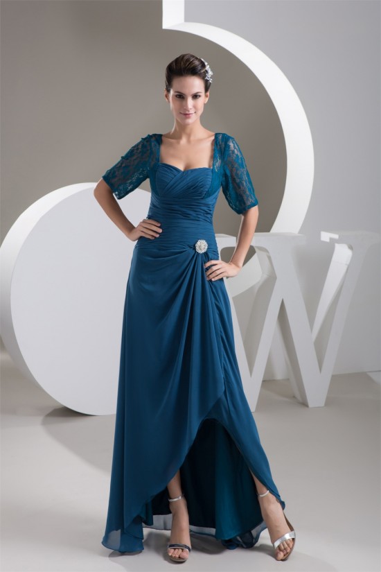 Sheath/Column Scoop Chiffon Lace Short Sleeve Mother of the Bride Dresses 2040147 Sheath/Column Scoop Chiffon Lace Short Sleeve Mother of the Bride Dresses 2040147