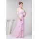 Sheath/Column Strapless Floor-Length Chiffon Lace Mother of the Bride Dresses 2040158