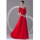 A-Line Half Elbow Length Satin Net Floor-Length Mother of the Bride Dresses 2040162
