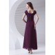 A-Line Beading Ankle-Length Short Sleeve Square Mother of the Bride Dresses 2040167