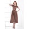 A-Line Short Scoop Elastic Woven Satin Tea Length Mother of the Bride Dresses 2040189