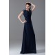 A-Line Short Sleeve Scoop Floor-Length Chiffon Mother of the Bride Dresses 2040190