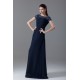 A-Line Short Sleeve Scoop Floor-Length Chiffon Mother of the Bride Dresses 2040190