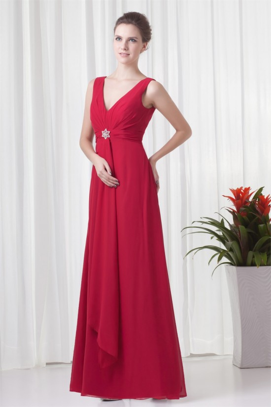 A-Line V-Neck Pleats Sleeveless Floor-Length Chiffon Mother of the Bride Dresses 2040193 A-Line V-Neck Pleats Sleeveless Floor-Length Chiffon Mother of the Bride Dresses 2040193