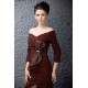 Short/Mini Pleated 3/4 Sleeve V-Neck Mother of the Bride Dresses 2040219