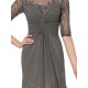 Half Sleeves Beaded Sequins Chiffon Mother of The Bride Dresses 3040004