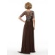 Short Sleeve Chiffon Floor Length Mother of The Bride Dresses 3040006