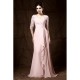 Long Pink Lace Chiffon Half Sleeves Floor Length Mother of The Bride Dresses 3040009