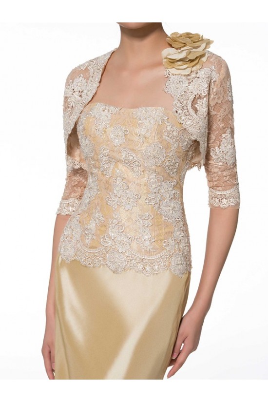Mermaid Lace Mother of The Bride Dresses with A 3/4 Length Sleeves Jacket 3040010 Mermaid Lace Mother of The Bride Dresses with A 3/4 Length Sleeves Jacket 3040010