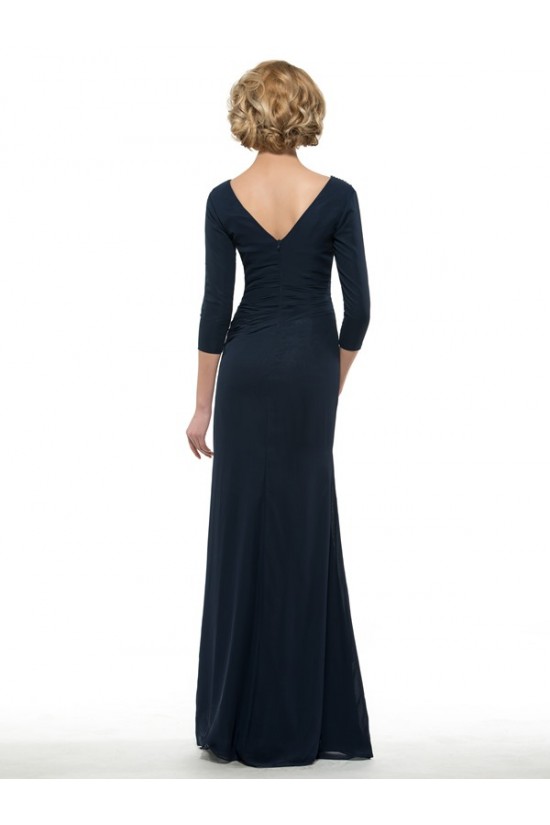 3/4 Length Sleeves V-Neck Chiffon Mother of The Bride Dresses 3040011 3/4 Length Sleeves V-Neck Chiffon Mother of The Bride Dresses 3040011