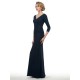3/4 Length Sleeves V-Neck Chiffon Mother of The Bride Dresses 3040011 3/4 Length Sleeves V-Neck Chiffon Mother of The Bride Dresses 3040011