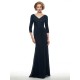 3/4 Length Sleeves V-Neck Chiffon Mother of The Bride Dresses 3040011 3/4 Length Sleeves V-Neck Chiffon Mother of The Bride Dresses 3040011