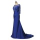 Mermaid Half Sleeves Long Blue Mother of The Bride Dresses 3040012 Mermaid Half Sleeves Long Blue Mother of The Bride Dresses 3040012