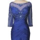Mermaid Half Sleeves Long Blue Mother of The Bride Dresses 3040012 Mermaid Half Sleeves Long Blue Mother of The Bride Dresses 3040012