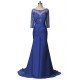 Mermaid Half Sleeves Long Blue Mother of The Bride Dresses 3040012 Mermaid Half Sleeves Long Blue Mother of The Bride Dresses 3040012