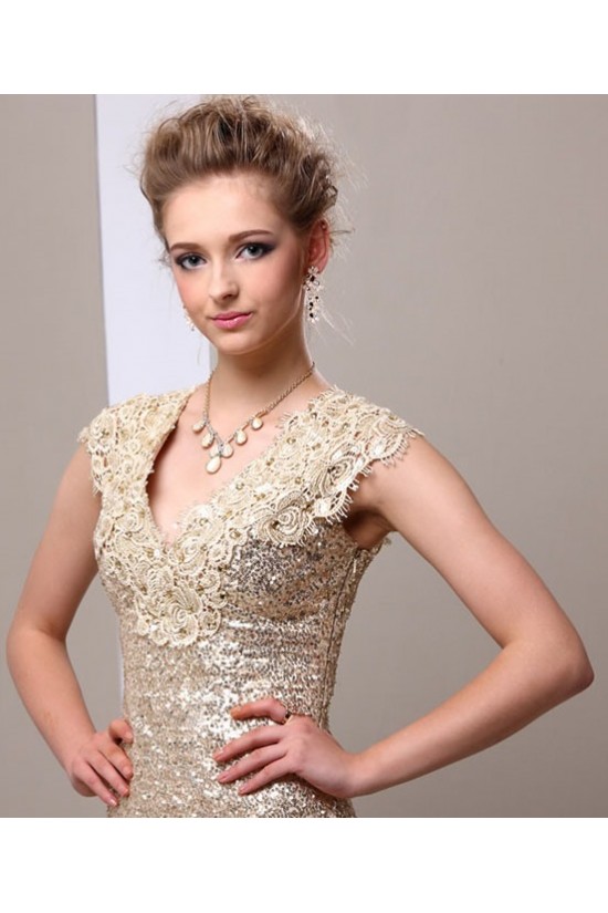 Sheath Gold Sequins Lace V-Neck Long Mother of The Bride Dresses 3040014 Sheath Gold Sequins Lace V-Neck Long Mother of The Bride Dresses 3040014