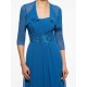 Long Blue Chiffon Mother of The Bride Dresses with A Jacket 3040015 Long Blue Chiffon Mother of The Bride Dresses with A Jacket 3040015