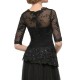 Long Black 3/4 Length Sleeves Lace Chiffon Mother of The Bride Dresses 3040017 Long Black 3/4 Length Sleeves Lace Chiffon Mother of The Bride Dresses 3040017