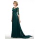 Half Sleeves Lace Chiffon Long Mother of The Bride Dresses 3040018