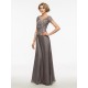 A-Line Short Sleeves Lace Chiffon V-Neck Mother of The Bride Dresses 3040021 A-Line Short Sleeves Lace Chiffon V-Neck Mother of The Bride Dresses 3040021